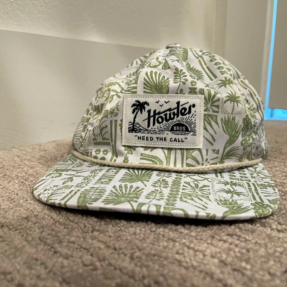 Howler Brothers Green and White Patterned Hat